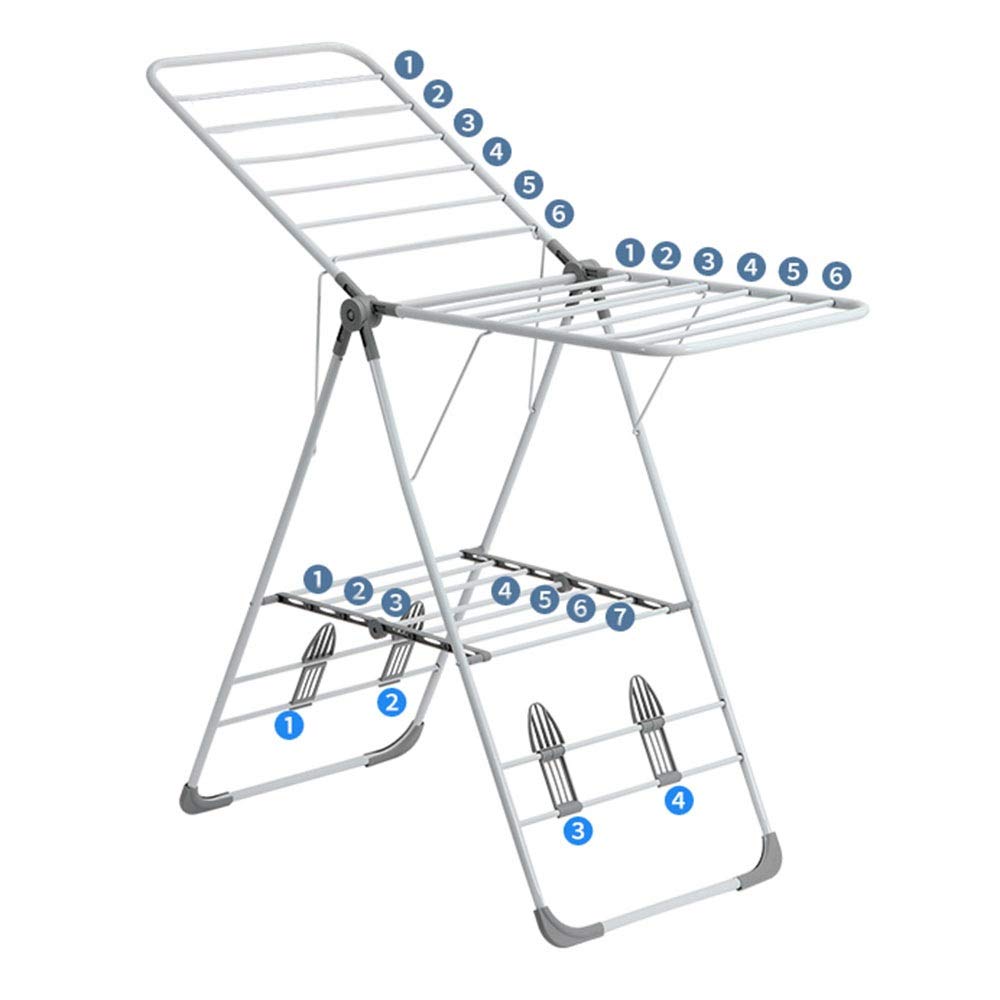 Tendedero Plegable para Secado De Ropa Tendedero para El Piso Ropa Plegable Balcón Percha Simple Y Fresca Toalla Dormitorio Edredón De Secado para El Hogar Interior Y Exterior para Un Fácil Almacena