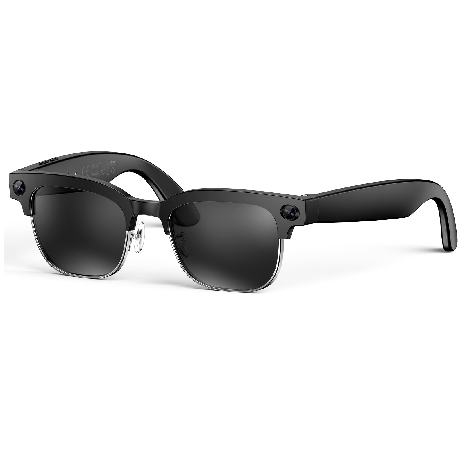 Photo 1 of AI Smart Glasses for Men Women,8MP 4K HD Camera Glasses,Supports AI Voice Control/Photo/Video/Audio Recording,Bluetooth Camera Glasses with 133 Translations,IP67 Waterproof for Business & Outdoor