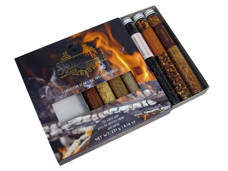 Barbecue Smokehouse Flame and Flavour BBQ Rub Set - 8 Unique Smoked Spice Selection Box - Unusual Food Cooking Gifts - for Gourmet Foodies Enjoy Smokey Sunday Roast Spice image 3