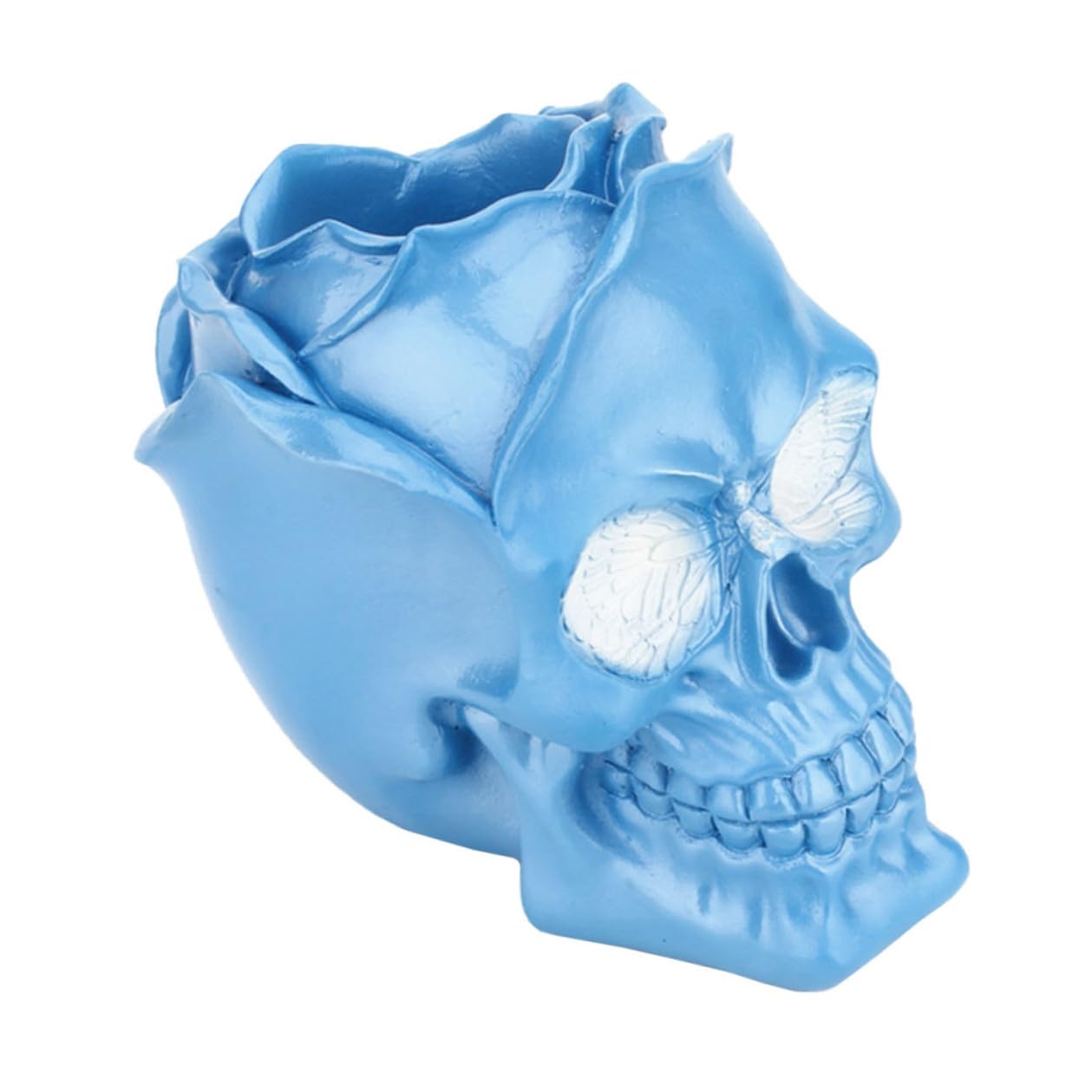 Conteneur de rangement crâne 3D bleu et multifonction