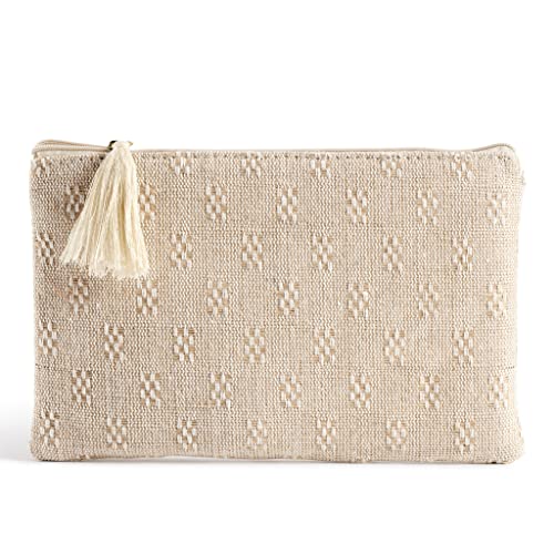 Miquelrius - Flat Case - 1 Compartment - Size 220 x 140 mm - Linen, Beige, Cosmetic Case