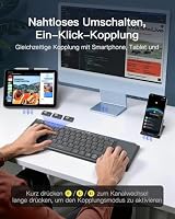 Inateck kompakte Mini-Bluetooth-Tastatur mit Touchpad – Ansicht 5