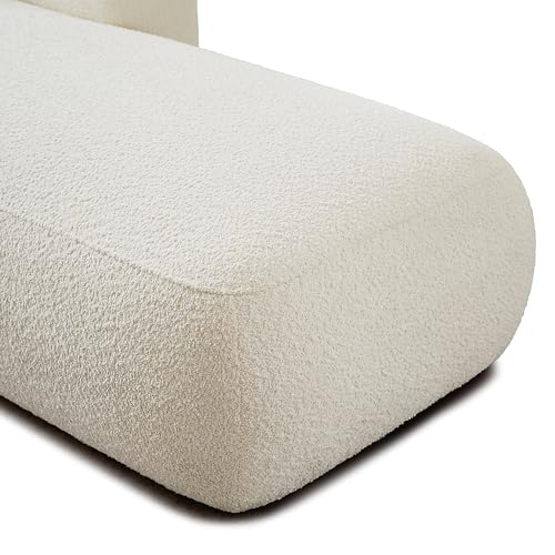 ERYE Boucle Upholstered Right Facing Chaise Lounge Indoor for Living Room Bedroom,Comfy Single Chaise Lounge Modern Leisure Recliner Sleeper Sofa Daybed, Easy Assemble - Thumbnail 4
