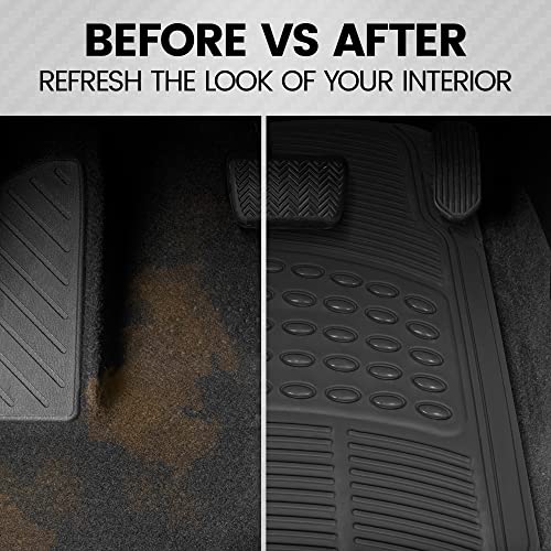 Bdk Proliner Floor Mats For Cars Trucks Suv, Black 3-Piece Heavy Duty Car Mats With Universal Fit Design, All Weather Car Floor Liners #TOP6