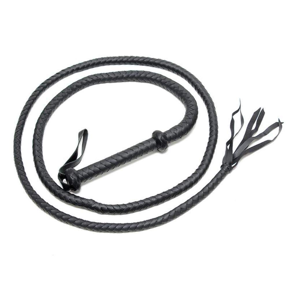 Erotic Fashion ra7921 Peitsche 250 cm, schwarze Leder Arabische Peitsche, 1er-Pack (1 x 1 Stück)