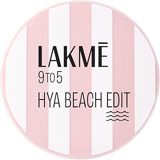 Lakme 9to5 Hya Matte, Beach Edit Cushion Foundation, N 150-Neutral Light, Matte Finish, Buildable Coverage, SPF 40, 12 gm