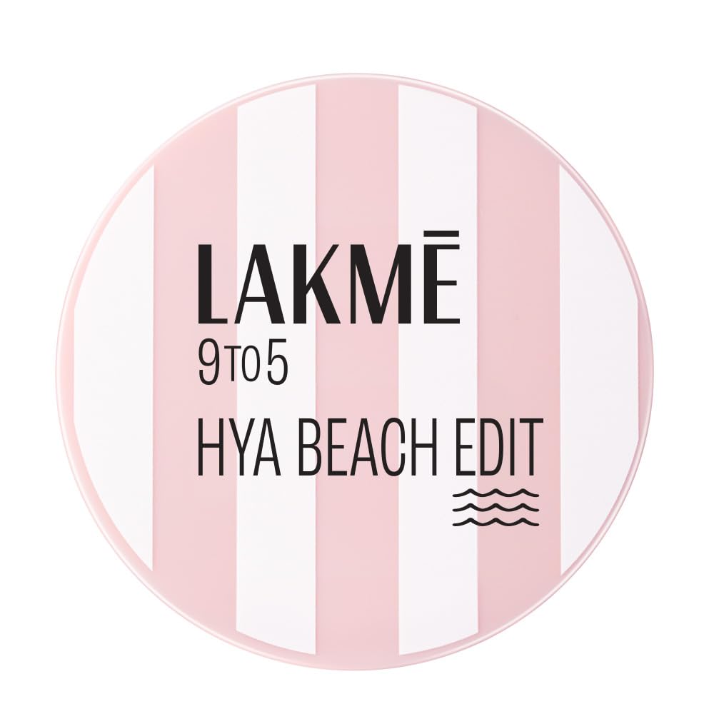 lakme 9to5 hya matte, beach edit cushion foundation, n 150-neutral light, matte finish, buildable coverage, spf 40, 12 gm