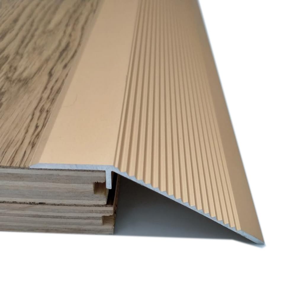 Floor Transition Strip Aluminum Cuttable Threshold Ramp for Carpet, Wood, and Tile Entryways