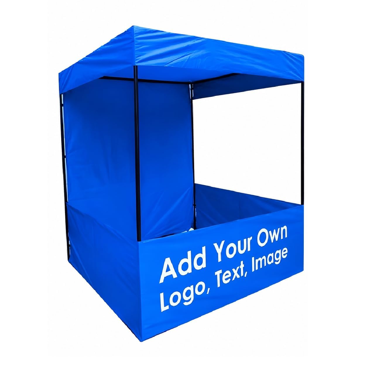 Canopy Tent Portable Waterproof Demo Booth Canopy Stall 6x6x7 Ft for Outdoor Advertising, Marketing Stall, Exhibitions – UV Protection Portable Tent, Heavy-Duty with Carry Bag (6x6x7, Blue)-image-46