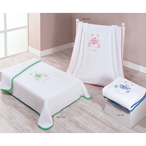 Pierre Cardin Manta para Cuna Modelo 545 Baby Nancy, Color Rosa, Medida: 110x140cm