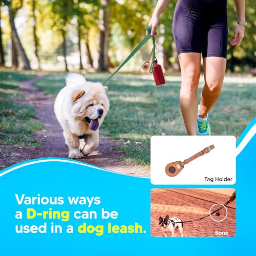 Image of Adil's Biothane Dog Leash - Waterproof Leashes for Dogs, Metal Hook, Adjustable 5ft Length Suitable for Dogs & Puppies, Ideal for Walking, Running & Training (Army Green)