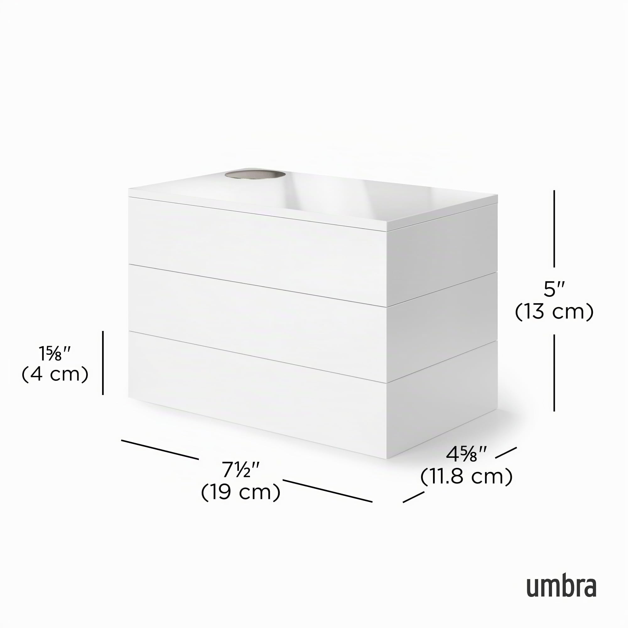 Umbra Spindle Caja Joyero, Blanco