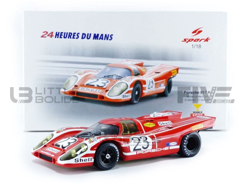 Porsche 917 K #23 Richard Attwood - Hans Herrmann Winner 24H of Le Mans (1970) 1/18 Model Car by Spark 18LM70