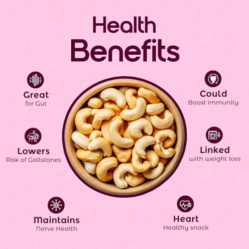 Image of Purevida Cashews 450gm | Rich in Protein, Healthy Fats & Antioxidants | Supports Heart Health & Energy Boost | Crunchy & Delicious | Gluten-Free | Ideal for Snacking, Cooking & Baking (Pack of 2)