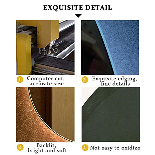 Image of Backlit Round LED Mirror ? 3 Color Lights, Anti-Fog, Dimmable, Memory Function for Bathroom Vanity (70X70 CM)