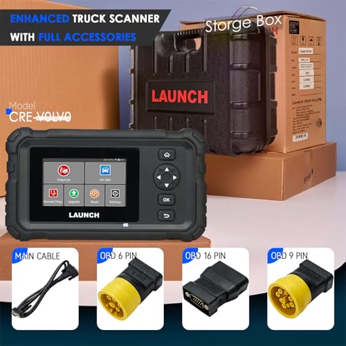 LAUNCH Scanner de caminhão resistente com sistema completo, ferramenta de escaneamento de diagnóstic