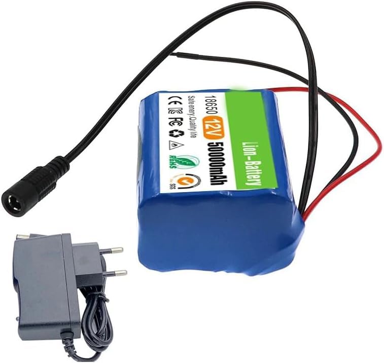 18650 Batterie Lithium-ION 12v 50000mah 3s2p Batterie De Remplacement Rechargeable avec BMS Et Chargeur