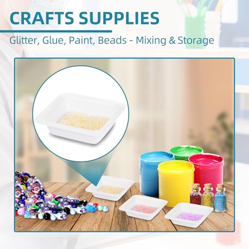 lab weigh boats medium 125pack 100ml square plastic weighing boat for scale anti-static weigh dishes for mixing powder measuring liquid epoxy sample