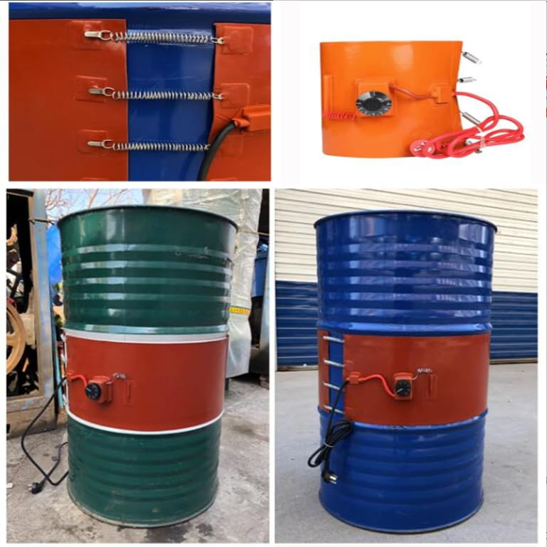 Regulowany Termostat Metalowego Podgrzewacza Beczek, 30℃-150℃ Pas Grzewczy Z Gumy Silikonowej do Wiader Z Olejem 100L I Beczek Ze Smarem. Praktyczny Podgrzewacz.