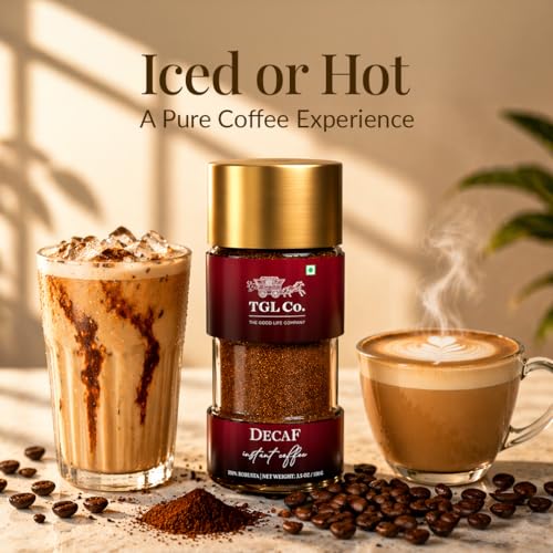 Image of TGL Co. Decaf Premium Spray Dried Instant Coffee (100G) | 100% Robusta | Decaffeinated | Sleep-friendly, non-addictive, wellness coffee.