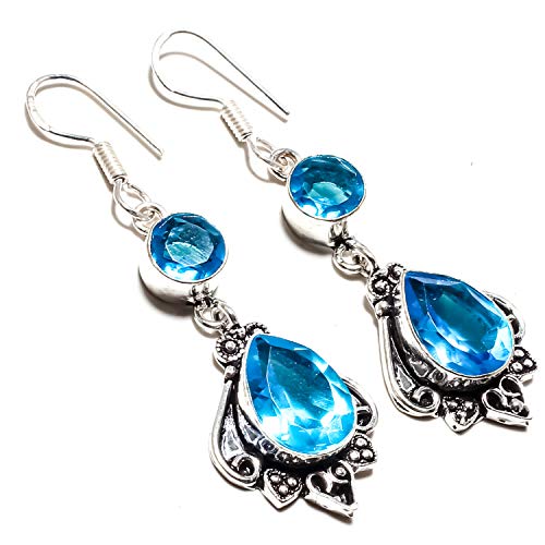 Boucles d'oreilles en topaze bleue pour illuminer vos tenues d'été