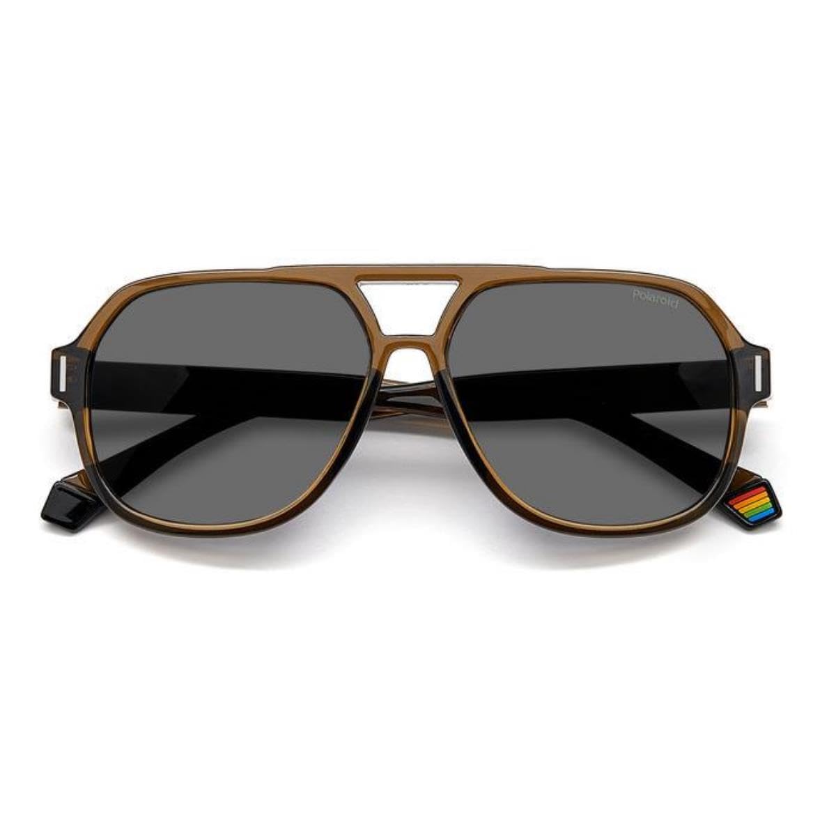 POLAROID Brille PLD 6193/S Größe 57-14 mm Braun polarisiert