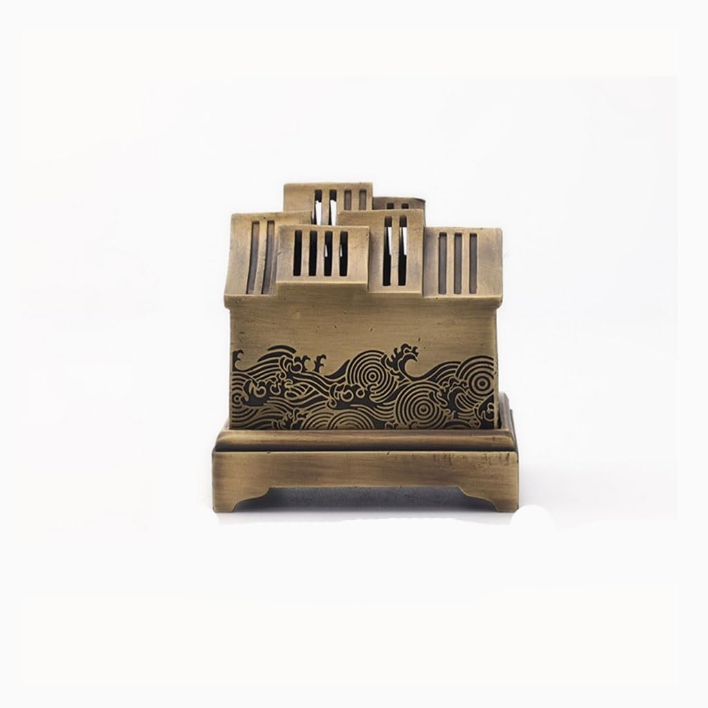 Incense Holder Base Retro Nostalgic Aromatherapy Furnace Household Alloy Incense Burner Indoor Tea Ceremony Ornaments