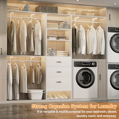 Cyclysio CS-YCJ3H Closet System, 8Ft Closet Organizer System thumb #5