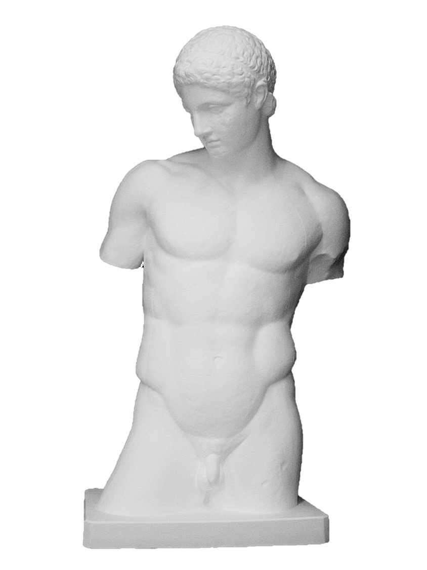 Amazon.co.jp: 石膏像 H－012 円盤投げ半身像 H．97cm 