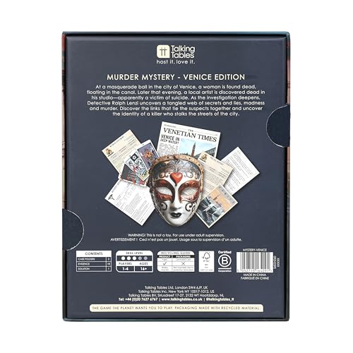 Talking Tables Murder Mystery Venice Edition Game for Christmas Parties Family Nights, and Gift Giving - Image 2