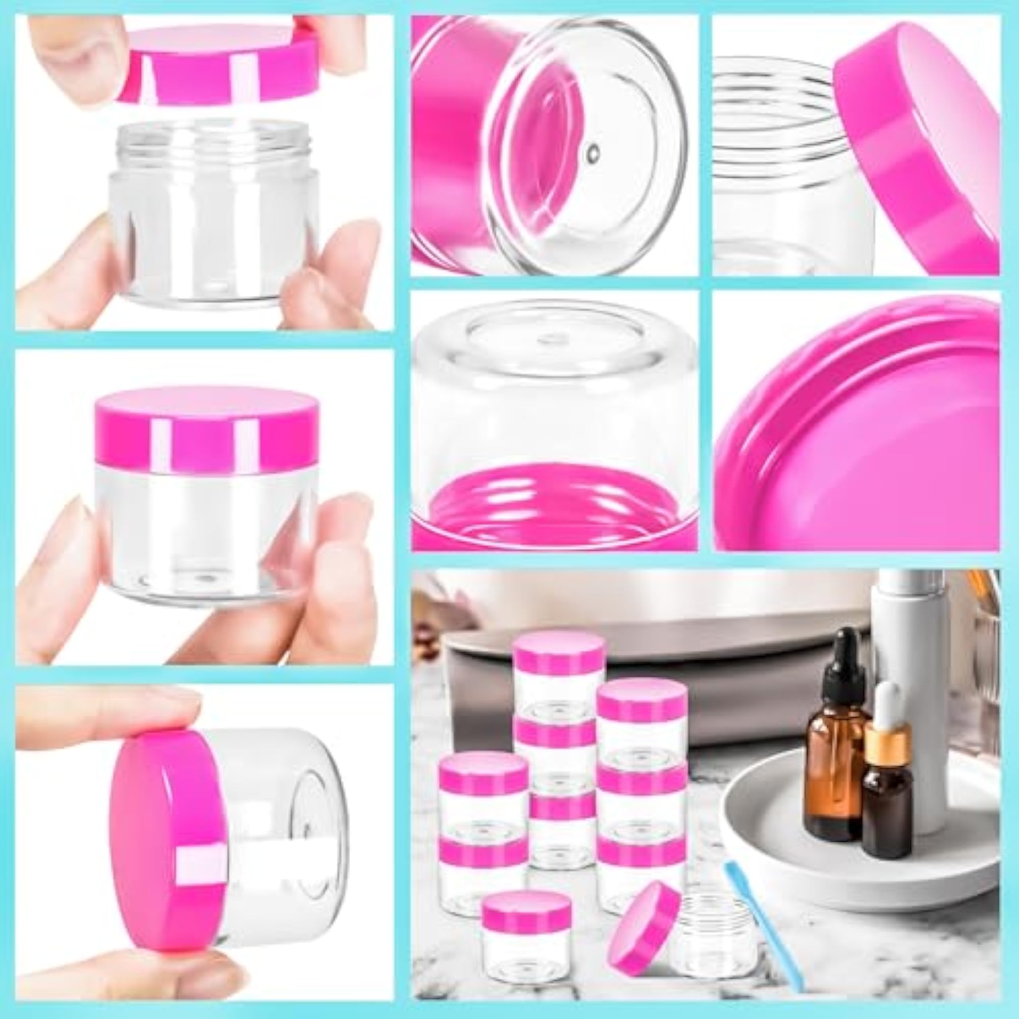 35Pack 20g Small Plastic Cosmetic Containers with Lids