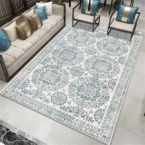 Tapis antidérapant lavable bleu 60x90cm idéal comme coussin de canapé