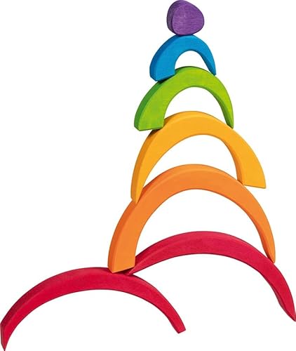 goki Evolution 58329 – Designpuzzle Farbspirale aus Holz – Kreatives Steckspiel für Kinder – Made in Europe