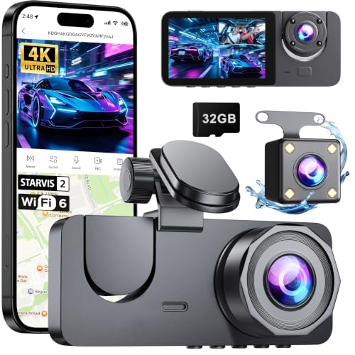 Dash Cam Front and Rear Inside 3 Channel