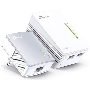TP-Link TL-WPA4220 KIT AV600 Wi-Fi N300 WiFi Powerline (600Mbps maximum Powerline, 300Mbps maximum 2.4GHz Wi-Fi, Plug and Pla