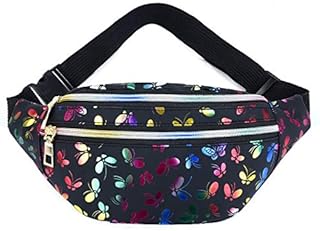 Bum Waist Bag for Women, Fashion Waist Pack Kids Bumbag Fanny Festival Pack for Ladies Travel Party Sports Running Hiking, Black