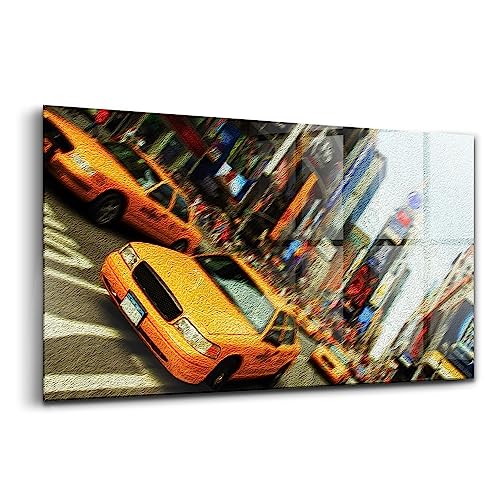 Peinture murale décoration verre innovante Wallfluent New York 140x70