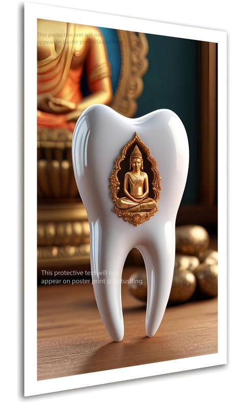 Buddha theme Dental Clinic Poster Artwork StatusRing Dentist Poster without Frame-image-0