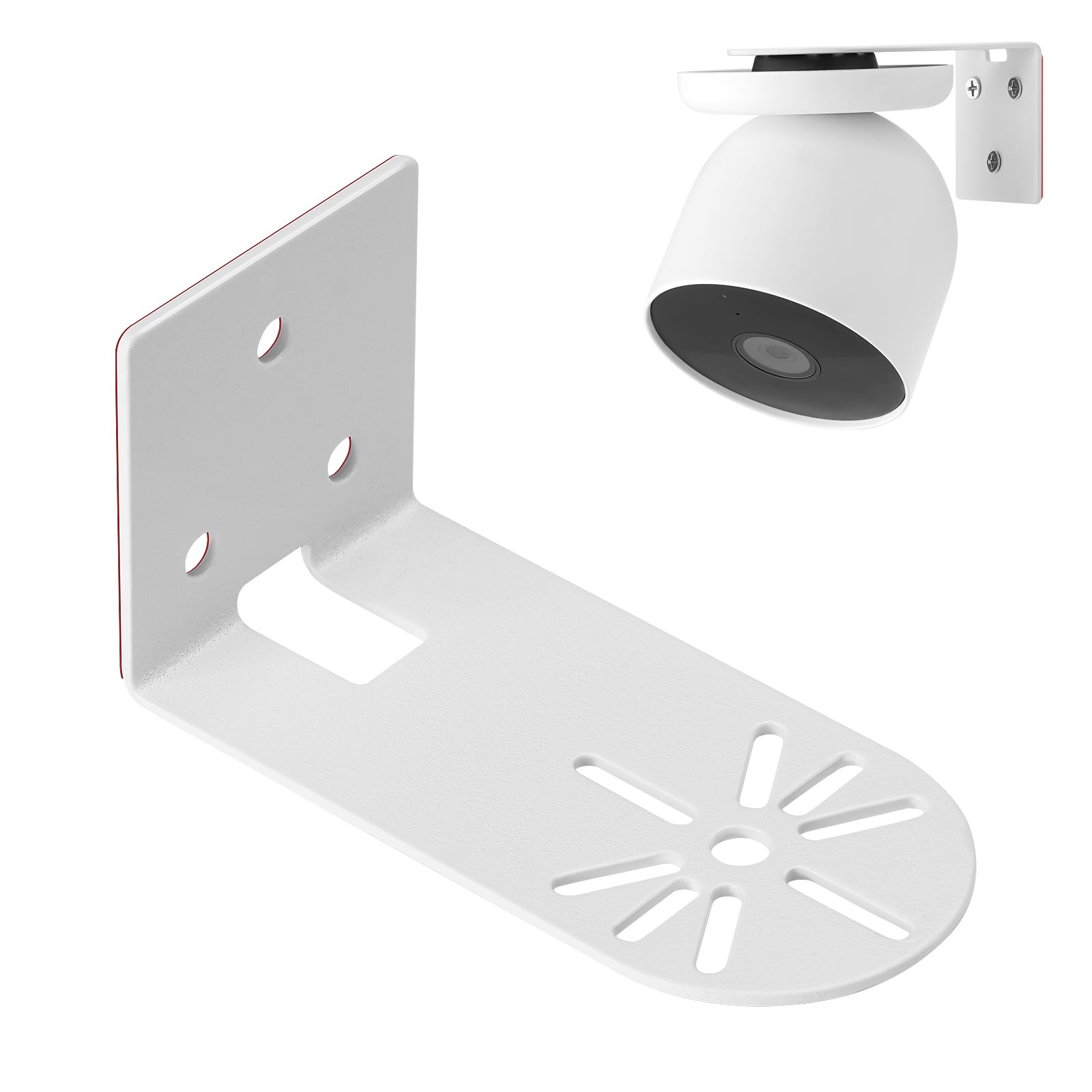 OLAIKE Adhesive Metal Wall Mount Compatible with Google Nest Cam (Battery)/Indoor Security Cam & Wyze Cam Pan V3/V2 & Eufy Cam E220/P24, No Drill VHB Stick On or Screws Installation