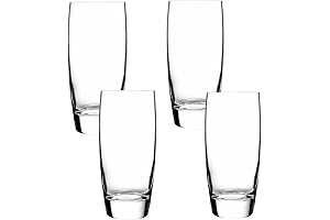 Michelangelo 20 oz Beverage Glassware - Large Capacity, Crystal-Clear Italian-Made Glassware