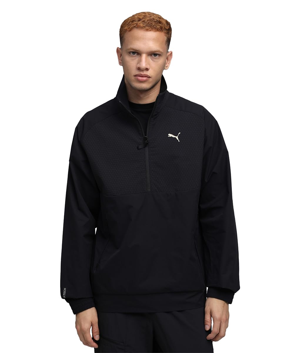 Buy PUMA , Men, PUMATECH Half-Zip Crew, Black, M (63210101) at