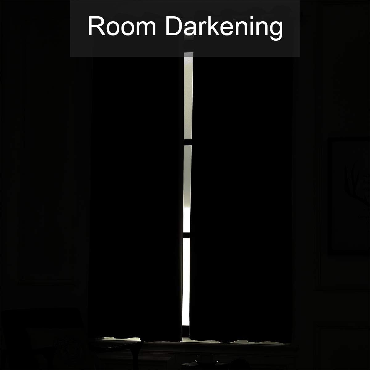 LA PALMA Thermal Insulated Blackout Darkening Grommet Living Room Curtains Window Drapes for Bedroom Pack of 2 Panels - Image 4