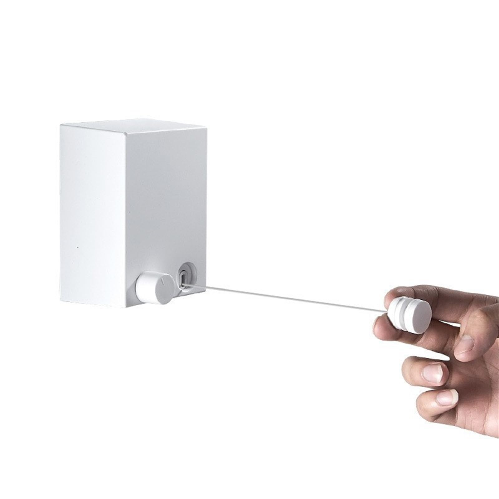 Retractable Clothesline Invisible Clothesline Indoor Retractable for Bathroom, Hotel(White)