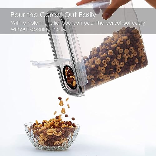 Vtopmart 4L Vorratsdosen Set, 4er Luftdicht Lebensmittelbehälter, Behälter mit Deckel für Müsli und Cornflakes, BPA-frei, Mit Schreibstift und Etikett