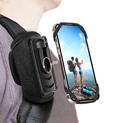 Outdoor backpack strap clip for phone, phone backpack strap with detachable,phone strap pack clamp,mobile phone holder for shoulder strap,shoulder strap for phone fit Hiking, climbing,Traveling