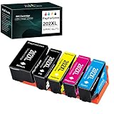 Payforless 202XL Lot de 5 cartouches d'encre de rechange pour Epson 202 XL Multipack 5 couleurs pour Epson Expression Premium XP-6000 XP-6005 XP-6100 XP-6105 XP-6001 XP6000 XP6005 XP6100 XP6105