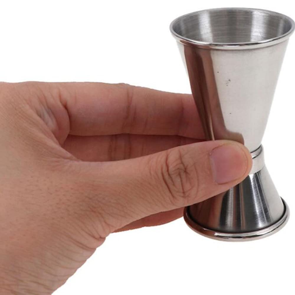 Oz Cup Acero Inoxidable Crimping Glass Taza medidora de Doble Cabeza 15/30 Ml Taza medidora Bar
