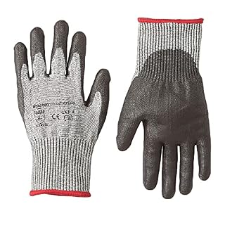 AmazonCommercial Cut-resistant Level 5 D Goldsilk Work Gloves, Child Liner, Mechanics, Gardening, Size M, 1 Pair