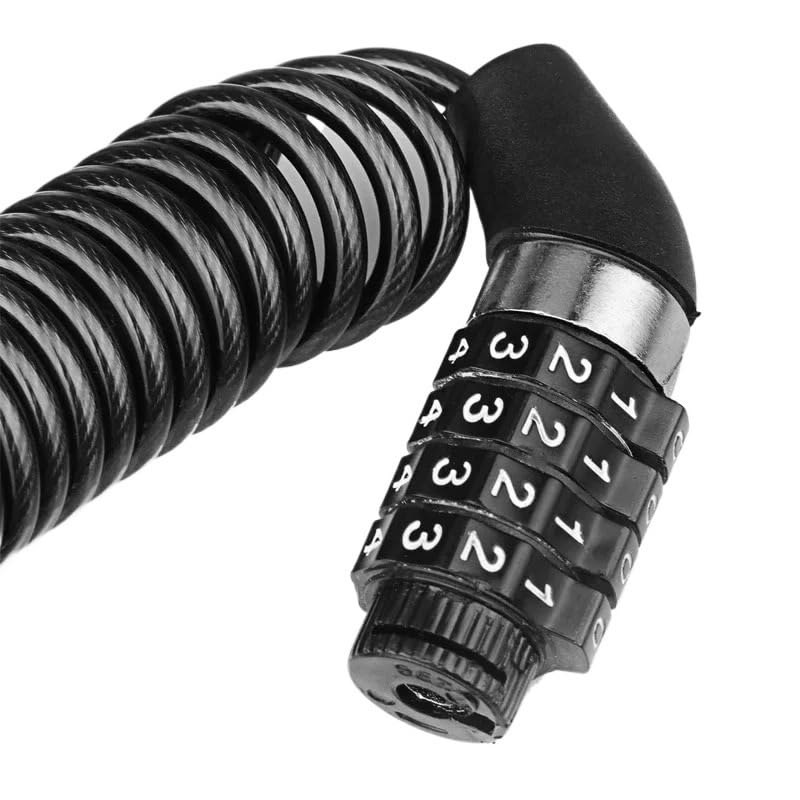 Cadenas double verrouillage à code pour casque de moto, vélo électrique et VTT - 3