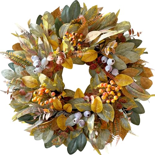 WANNA-CUL 22 Inch Fall Eucalyptus Wreath...